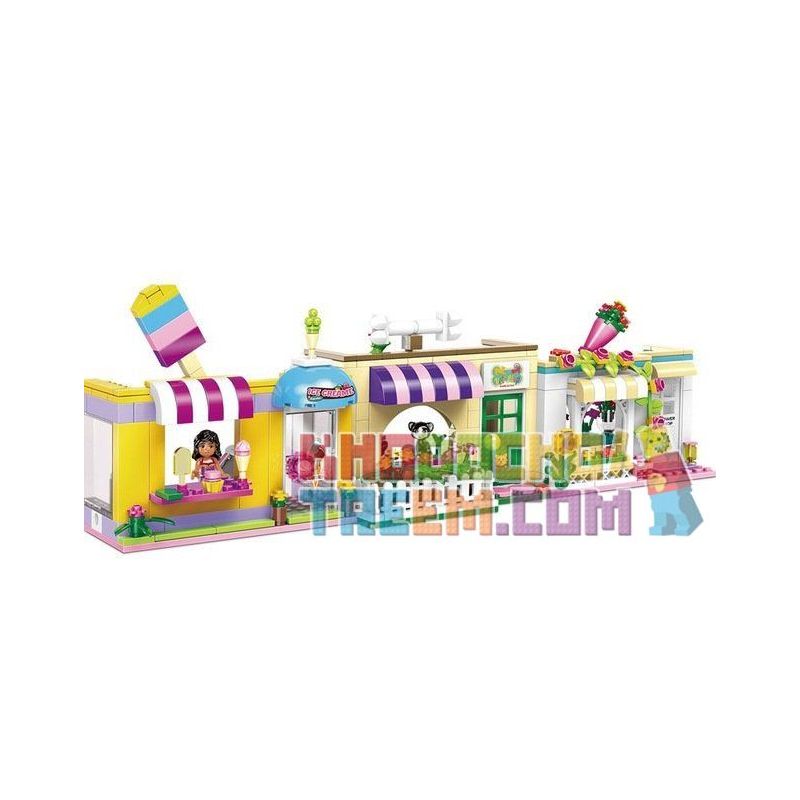 XINGBAO XB-12008 12008 XB12008 non Lego KHUÔN VIÊN THƯƠNG MẠI CỦA CÁC CÔ GÁI VUI NHỘN bộ đồ chơi xếp lắp ráp ghép mô hình City Girl CITYGIRL HAPPY TIME STREET Thành Phố Con Gái 597 khối