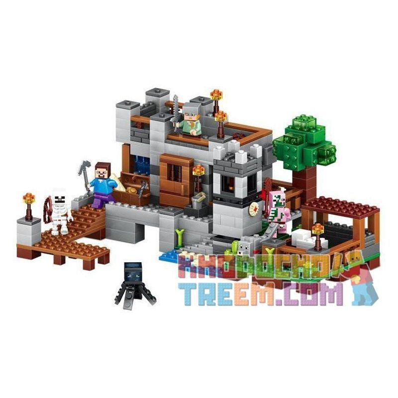 LELE 79287 Xếp hình kiểu Lego MINECRAFT Deluxe Village Biệt Thự Sang Trọng 517 khối