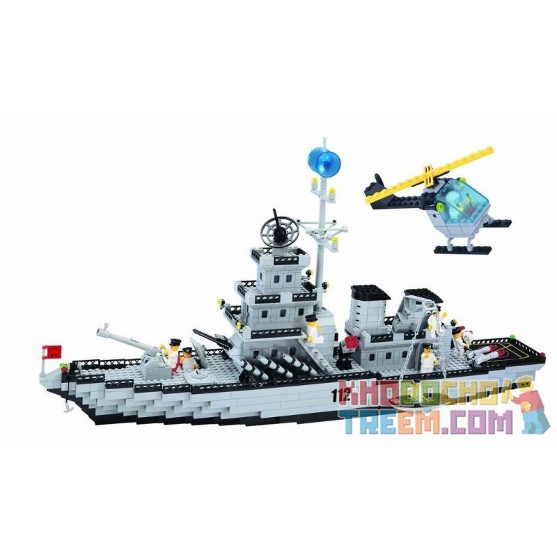 AUSINI 22110 QMAN ENLIGHTEN KEEPPLEY 112 non  TÀU CHIẾN SÂN BAY bộ đồ chơi xếp lắp ráp ghép mô hình Military Army COMBATZONES WARSHIP Quân Sự Bộ Đội 970 khối