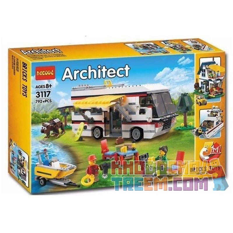 NOT Lego VACATION GETAWAYS 31052 JISI 3117 xếp lắp ráp ghép mô hình KỲ NGHỈ ĐÁNG NHỚ NƠI NGƠI Creator Sáng Tạo 792 khối