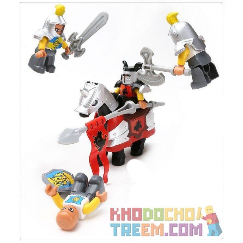 HYSTOYS HONGYUANSHENG AOLEDUOTOYS HG-1312 1312 HG1312 Xếp hình kiểu    Castle Đánh Chiếm Lâu đài Trung Cổ 2 Tầng 82 khối