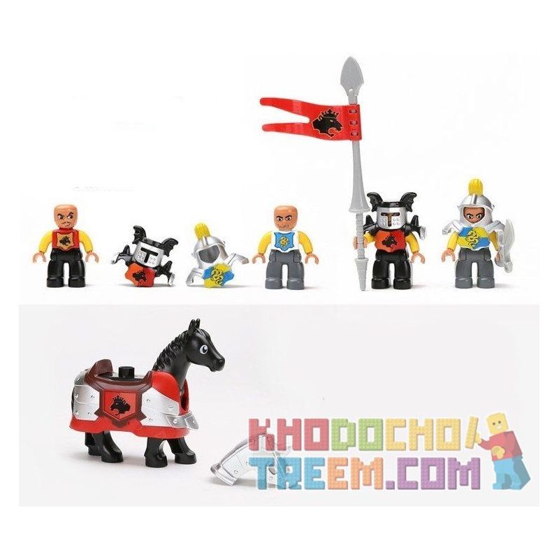 HYSTOYS HONGYUANSHENG AOLEDUOTOYS HG-1312 1312 HG1312 Xếp hình kiểu    Castle Đánh Chiếm Lâu đài Trung Cổ 2 Tầng 82 khối