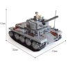 Kazi KY82009 82009 non  XE TĂNG ĐỨC CON BÁO 2 bộ đồ chơi xếp lắp ráp ghép mô hình Century Military CENTURY MILITARY PZKPFW-II Quân Đội Thế Kỷ 868 khối