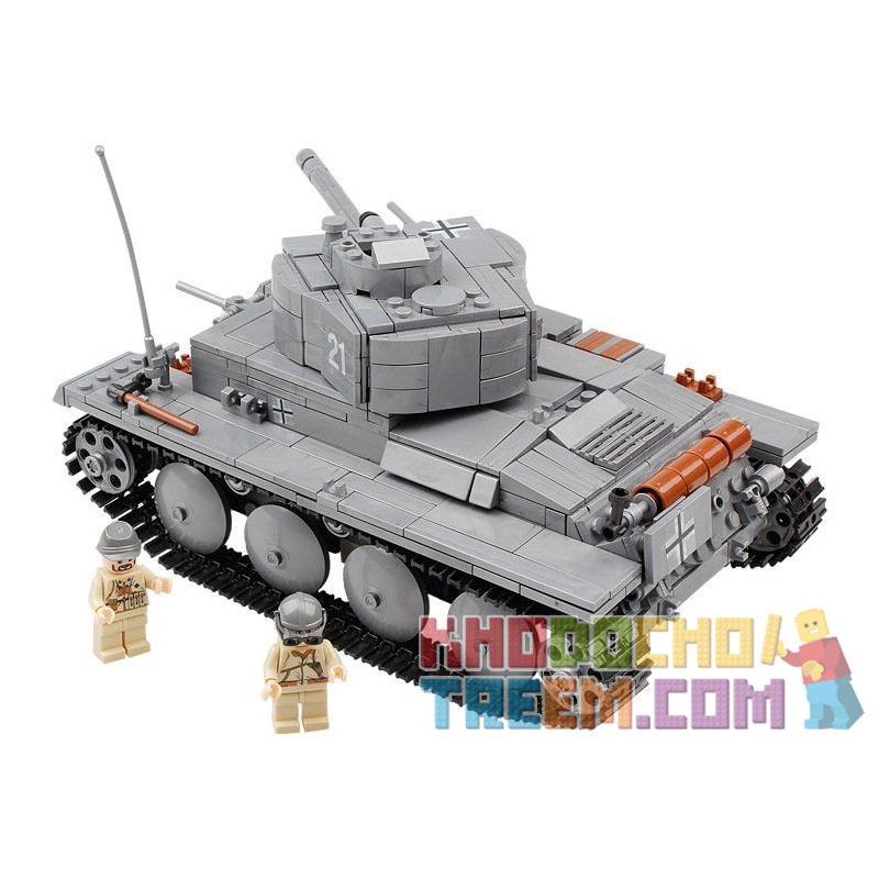 Kazi KY82009 82009 non Lego XE TĂNG ĐỨC CON BÁO 2 bộ đồ chơi xếp lắp ráp ghép mô hình Century Military CENTURY MILITARY PZKPFW-II Quân Đội Thế Kỷ 868 khối