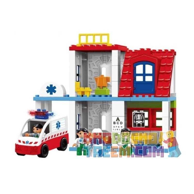 NOT LEGO Duplo 5695 Doctor's Clinic, Hystoys HongYuanSheng Aoleduotoys HG-1272 Xếp hình phòng khám bác sỹ 60 khối NOT LEGO Duplo 5695 Doctor's Clinic, Hystoys HongYuanSheng Aoleduotoys HG-1272 Xếp hình phòng khám bác sỹ 60 khối