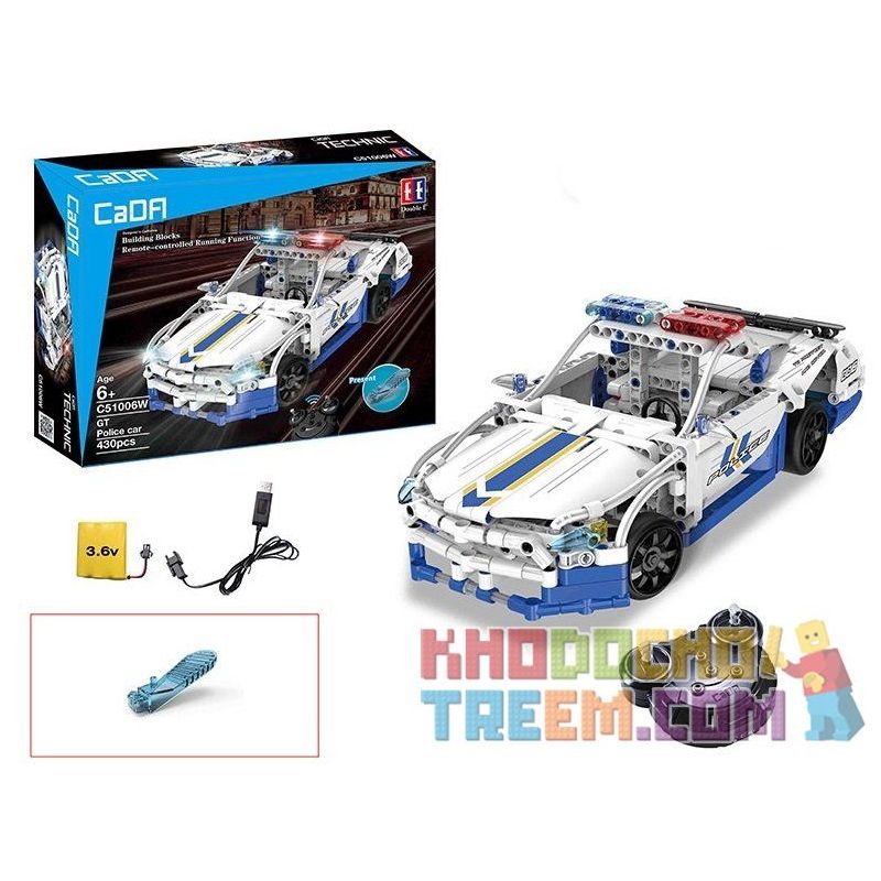 DOUBLEE CADA C51006 51006 C51006D 51006D non Lego XE CẢNH SÁT bộ đồ chơi xếp lắp ráp ghép mô hình Technic GT POLICE CAR Kỹ Thuật Công Nghệ Cao Mô Hình Phương Tiện 430 khối