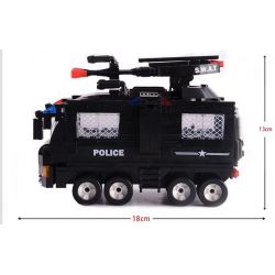 WOMA C0532 0532 Xếp hình kiểu  SWAT SPECIAL FORCE SWAT Team Force Trực Thăng Phối Hợp Xe Chở Lính đặc Nhiệm 593 khối