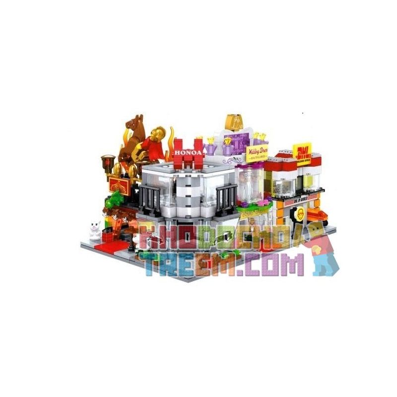 SEMBO WEKKI VIGGI SD6524 6524 SD6525 6525 SD6526 6526 SD6527 6527 non Lego CHẾ ĐỘ XEM PHỐ THU NHỎ DHL LOGISTICS EXPRESS CỬA HÀNG HONDA 4S ÁO CƯỚI RẠP XIẾC bộ đồ chơi xếp lắp ráp ghép mô hình Mini Modular SEMBO BLOCK DHL HONOA WEDDING DRESS CIRCUS TROUPE Đường Phố Thu Nhỏ 163 khối