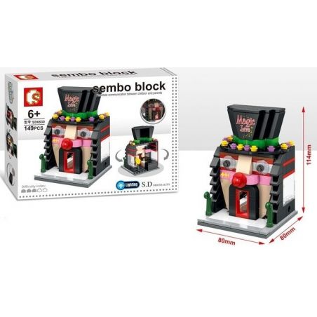 SEMBO WEKKI VIGGI SD6528 6528 SD6529 6529 SD6531 6531 SD6530 6530 non  CỬA HÀNG XE 4S QUẦY BAR PHỤC VỤ COCKTAIL SÀN GIAO DỊCH CHỨNG KHOÁN HỘI TRƯỜNG MA THUẬT HỀ bộ đồ chơi xếp lắp ráp ghép mô hình Mini Modular SEMBO BLOCK Đường Phố Thu Nhỏ 177 khối