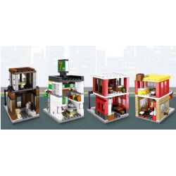 SEMBO SD6750 6750 Xếp hình kiểu  MODULAR BUILDINGS KFC Starbucks McDonalds 7-Eleven 4 Cửa Hàng ăn Nhanh Kết Hợp 813 khối SEMBO SD6750 6750 Xếp hình kiểu  MODULAR BUILDINGS KFC Starbucks McDonalds 7-Eleven 4 Cửa Hàng ăn Nhanh Kết Hợp 813 khối