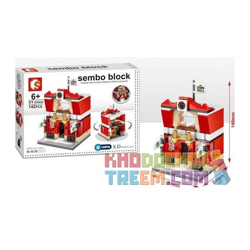 SEMBO WEKKI VIGGI SD6520 6520 SD6521 6521 SD6522 6522 SD6523 6523 non  TÒA THỊ CHÍNH ĐỎ CHẾ ĐỘ XEM PHỐ THU NHỎ PORSCHE QUÁN CÀ PHÊ MÙA ĐÔNG BẢO TÀNG KHOA HỌC bộ đồ chơi xếp lắp ráp ghép mô hình Mini Modular SEMBO BLOCK THE TOWN HALL Đường Phố Thu Nhỏ 161 khối