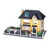 WANGE DR.LUCK 34051 non  BIỆT THỰ CÓ BÀN ĂN NGOÀI TRỜI bộ đồ chơi xếp lắp ráp ghép mô hình City CITYINN Thành Phố 909 khối