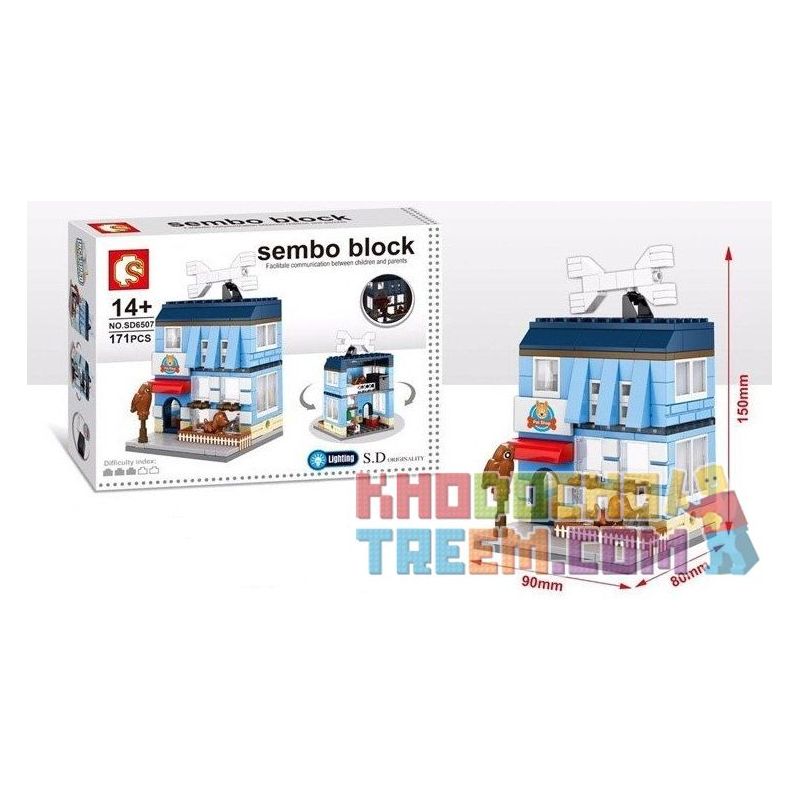 SEMBO WEKKI VIGGI SD6504 6504 SD6505 6505 SD6506 6506 SD6507 6507 non  CỬA HÀNG TRANG SỨC ĐỒ CHƠI LÀM ĐẸP THÚ CƯNG bộ đồ chơi xếp lắp ráp ghép mô hình Mini Modular SEMBO BLOCK BLOCK SPA Đường Phố Thu Nhỏ 186 khối