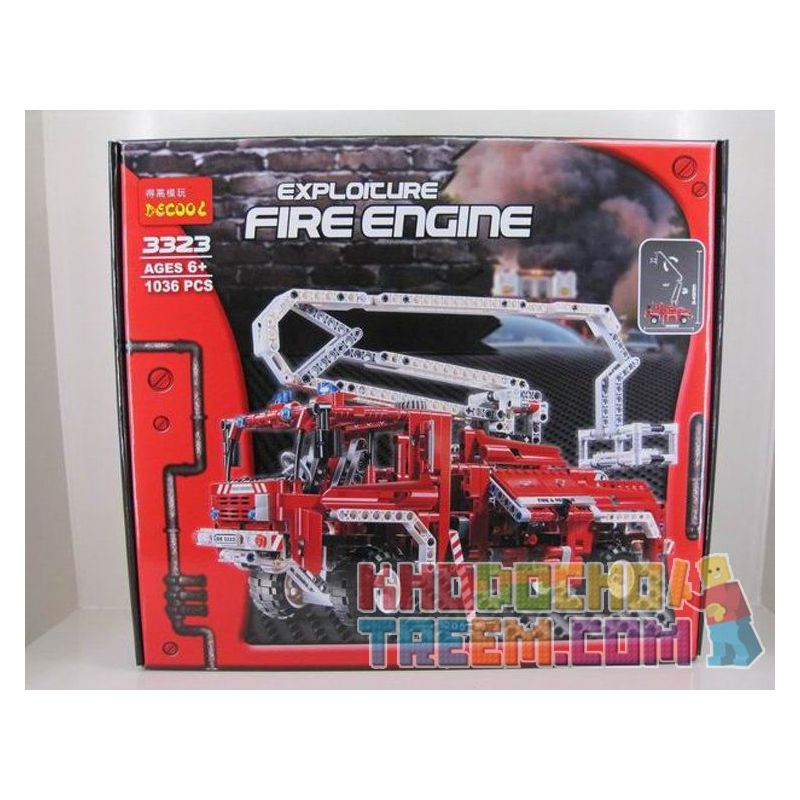 NOT Lego FIRE TRUCK 8289 JISI 3327 3323 xếp lắp ráp ghép mô hình XE TẢI CỨU HỎA (MẪU 1) Technic Kỹ Thuật Công Nghệ Cao Mô Hình Phương Tiện 1035 khối