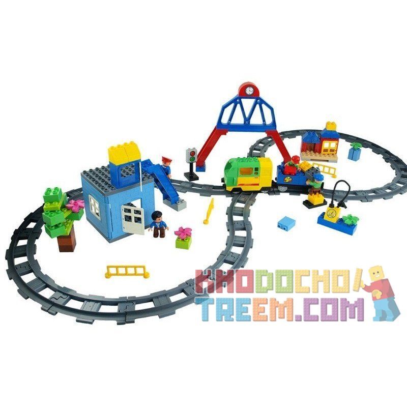 NOT LEGO Duplo 5609 Deluxe Train Set, HuiMei Star City Xing Dou Cheng HM317 Xếp hình Tàu Hỏa động Cơ Pin Và Ray Số 8 116 khối có động cơ pin NOT LEGO Duplo 5609 Deluxe Train Set, HuiMei Star City Xing Dou Cheng HM317 Xếp hình Tàu Hỏa động Cơ Pin Và Ray Số 8 116 khối có động cơ pin