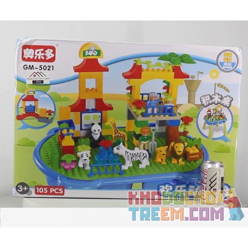 HYSTOYS HONGYUANSHENG AOLEDUOTOYS GM-5021 5021 GM5021 Xếp hình kiểu Lego Duplo DUPLO Diverse Zoo Sở Thú Muôn Loài 105 khối HYSTOYS HONGYUANSHENG AOLEDUOTOYS GM-5021 5021 GM5021 Xếp hình kiểu Lego Duplo DUPLO Diverse Zoo Sở Thú Muôn Loài 105 khối