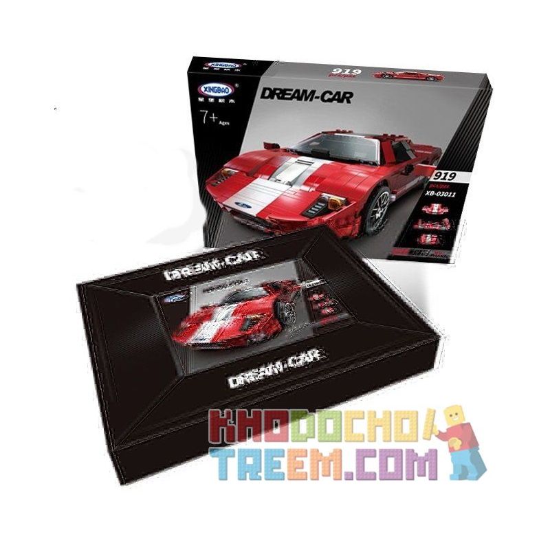 MouldKing 10001 Mould King 10001 REBRICKABLE MOC-20825 20825 MOC20825 XINGBAO XB-03011 03011 XB03011 non  SIÊU XE bộ đồ chơi xếp lắp ráp ghép mô hình Creator FORD GT Sáng Tạo 919 khối