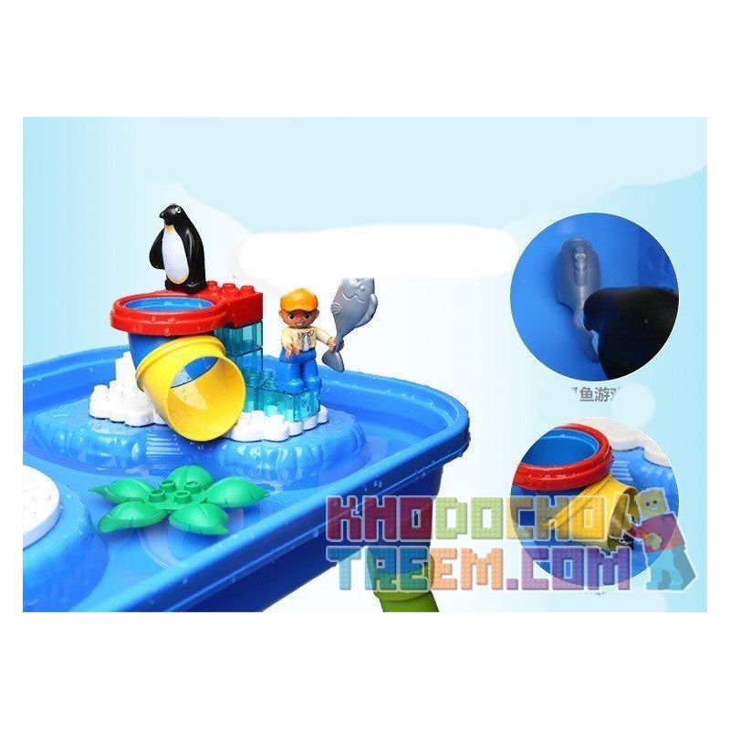 HYSTOYS HONGYUANSHENG AOLEDUOTOYS HG-1475 1475 HG1475 Xếp hình kiểu    Polar Zoo Vườn Thú Bắc Cực Lớn Có Bàn 40 khối