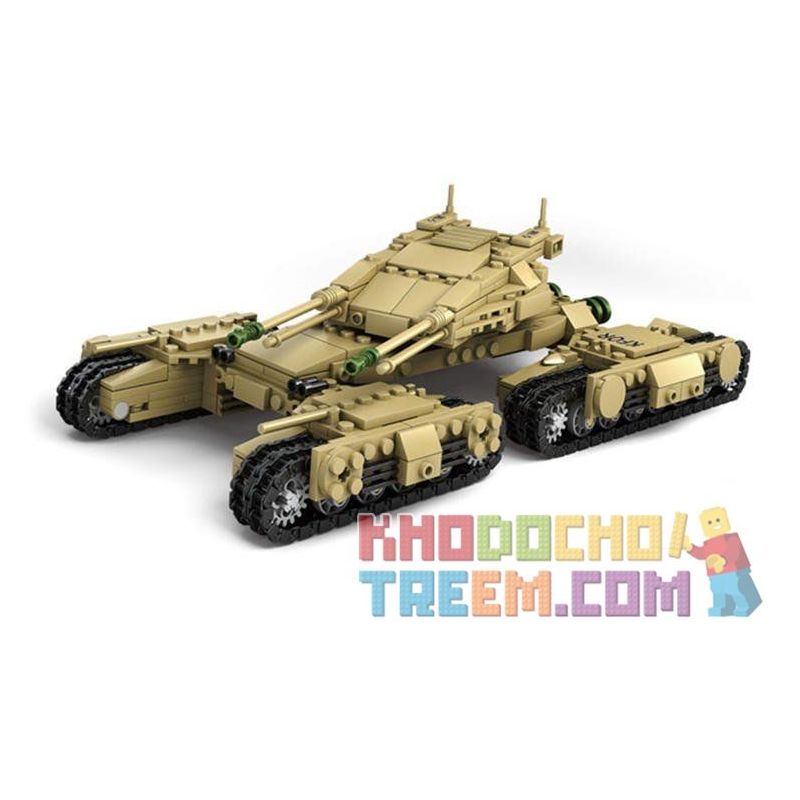 Kazi KY84042 84042 KY84043 84043 KY84044 84044 KY84045 84045 Xếp hình kiểu  MILITARY ARMY 4 In 1 Mammoth Tank Xe Tăng 4 Trong 1 gồm 4 hộp nhỏ 1242 khối