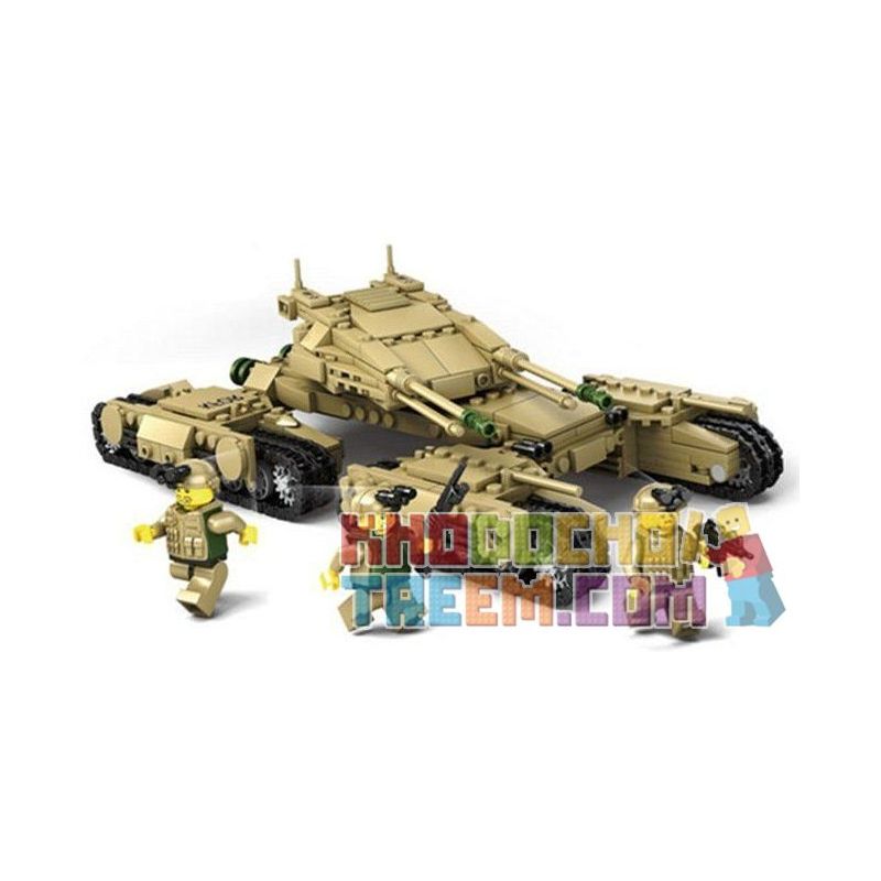 Kazi KY84042 84042 KY84043 84043 KY84044 84044 KY84045 84045 Xếp hình kiểu Lego MILITARY ARMY 4 In 1 Mammoth Tank Xe Tăng 4 Trong 1 gồm 4 hộp nhỏ 1242 khối