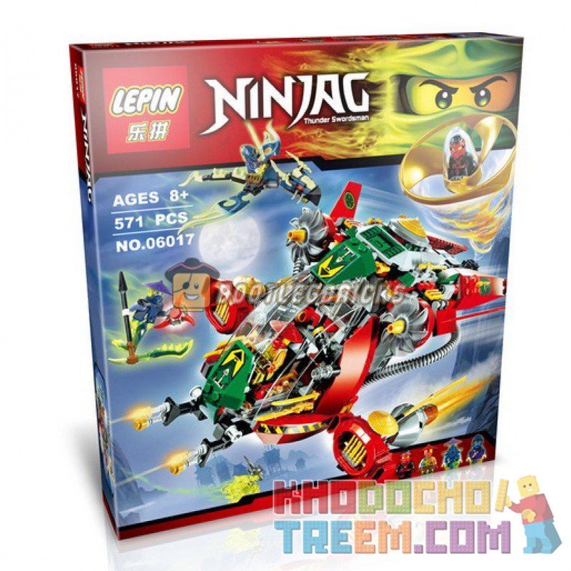 NOT Lego RONIN R.E.X. 70735 Bela Lari 10398 LELE 79122 LEPIN 06017 xếp lắp ráp ghép mô hình PHI THUYỀN RONIN R.E.X. The Lego Ninjago Movie Ninja Lốc Xoáy 547 khối