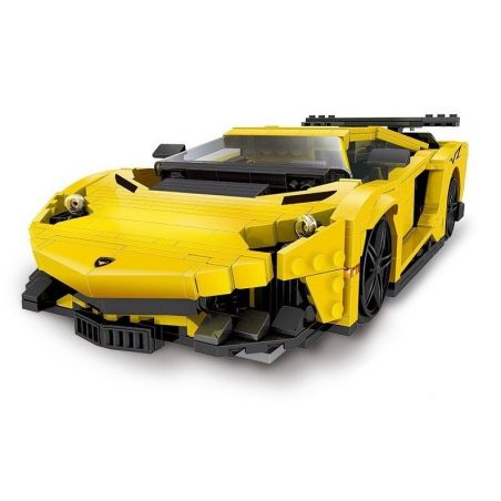 XINGBAO XB-03008 03008 XB03008 non  SIÊU XE Ô TÔ bộ đồ chơi xếp lắp ráp ghép mô hình Creator YELLOW LIGHTNING Sáng Tạo 834 khối