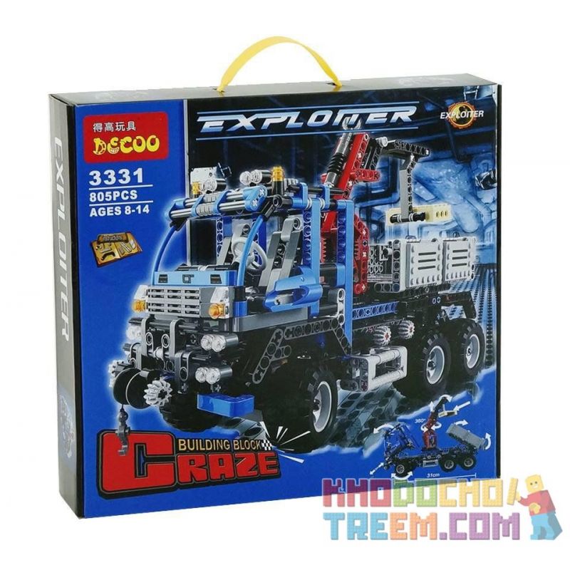 NOT Lego TECHNIC 8273 Off Road Truck, Decool 3331 3332 Jisi 3331 3332 Xếp hình Xe Tải Lớn Có Cần Cẩu Nâng Người(Mẫu 1) 805 khối NOT Lego TECHNIC 8273 Off Road Truck, Decool 3331 3332 Jisi 3331 3332 Xếp hình Xe Tải Lớn Có Cần Cẩu Nâng Người(Mẫu 1) 805 khối