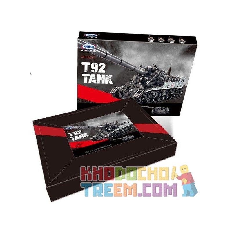 XINGBAO XB-06001 06001 XB06001 non  XE TĂNG T-92 bộ đồ chơi xếp lắp ráp ghép mô hình Creator T92 TANK WITH DIORAMA BATTLE DISPLAY Sáng Tạo 1832 khối