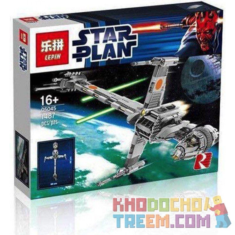 NOT LEGO Star wars 10227 B-Wing Starfighter, Lepin 05045 Xếp hình phi thuyền chiến đấu thanh gươm 1487 khối NOT LEGO Star wars 10227 B-Wing Starfighter, Lepin 05045 Xếp hình phi thuyền chiến đấu thanh gươm 1487 khối