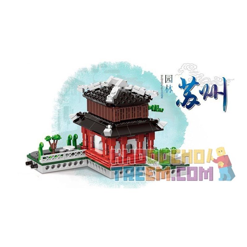 XINGBAO XB-01110 01110 XB01110 non  NHÀ VƯỜN CỔ Ở TÔ CHÂU bộ đồ chơi xếp lắp ráp ghép mô hình Mini Modular GARDEN SUZHOU Đường Phố Thu Nhỏ 2479 khối