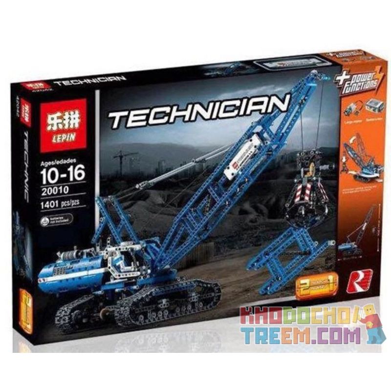 NOT Lego CRAWLER CRANE 42042 KING 90010 LEPIN 20010 LION KING 180099 MouldKing 17059 Mould King 17059 xếp lắp ráp ghép mô hình CẦN CẨU BÁNH XÍCH TỰ HÀNH Technic Kỹ Thuật Công Nghệ Cao Mô Hình Phương Tiện 1401 khối