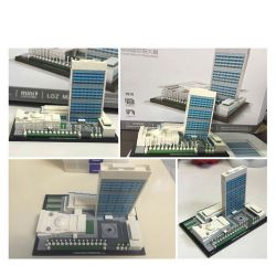 LOZ 1014 Xếp hình kiểu Nanoblock ARCHITECTURE The United Nations Headquarters Trụ Sở Liên Hợp Quốc 616 khối