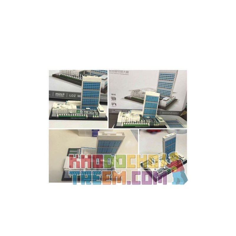 LOZ 1014 Xếp hình kiểu Nanoblock ARCHITECTURE The United Nations Headquarters Trụ Sở Liên Hợp Quốc 616 khối