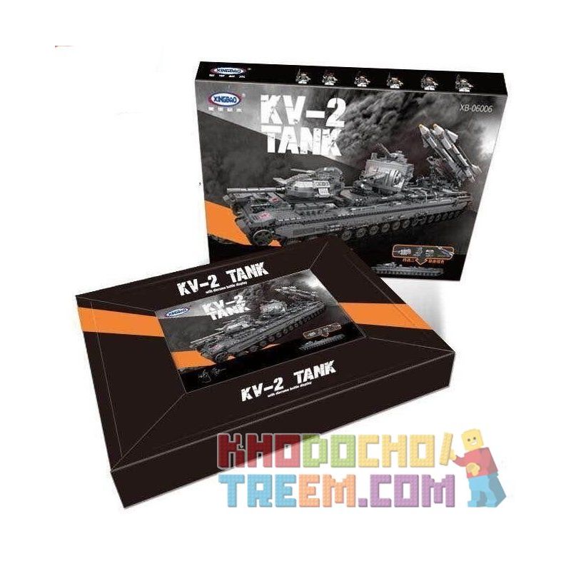 XINGBAO XB-06006 06006 XB06006 non  SIÊU TĂNG KV-2 bộ đồ chơi xếp lắp ráp ghép mô hình Creator KV-2 TANK Sáng Tạo 3663 khối