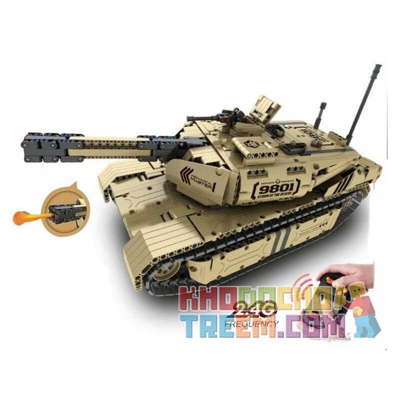 QIHUI 9801 non  XE TĂNG M1A2 bộ đồ chơi xếp lắp ráp ghép mô hình  Kỹ Thuật Công Nghệ Cao Mô Hình Phương Tiện 1276 khối