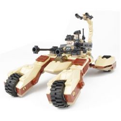 GUDI 8213 Xếp hình kiểu Lego Earth Border Desert Raid Emperor Xe Pháo Bọ Cạp 4 Bánh 224 khối