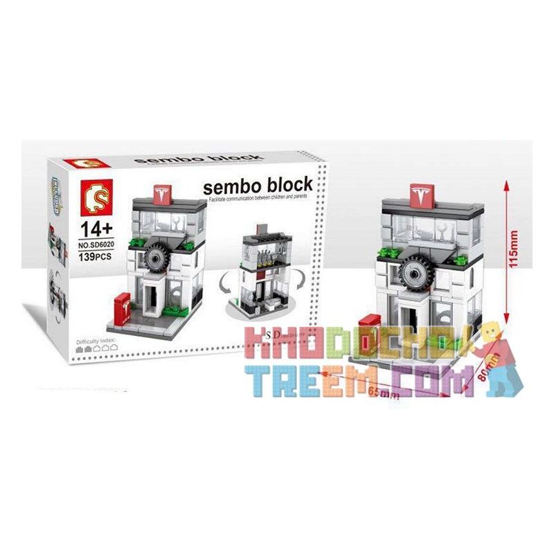 SEMBO SD6021 6021 SD6018 6018 SD6020 6020 601513 non  THÀNH PHỐ THƯƠNG MẠI TRÊN NHỎ bộ đồ chơi xếp lắp ráp ghép mô hình Mini Modular HOLIDAY STREET KARAOKE TV Đường Phố Thu Nhỏ 180 khối
