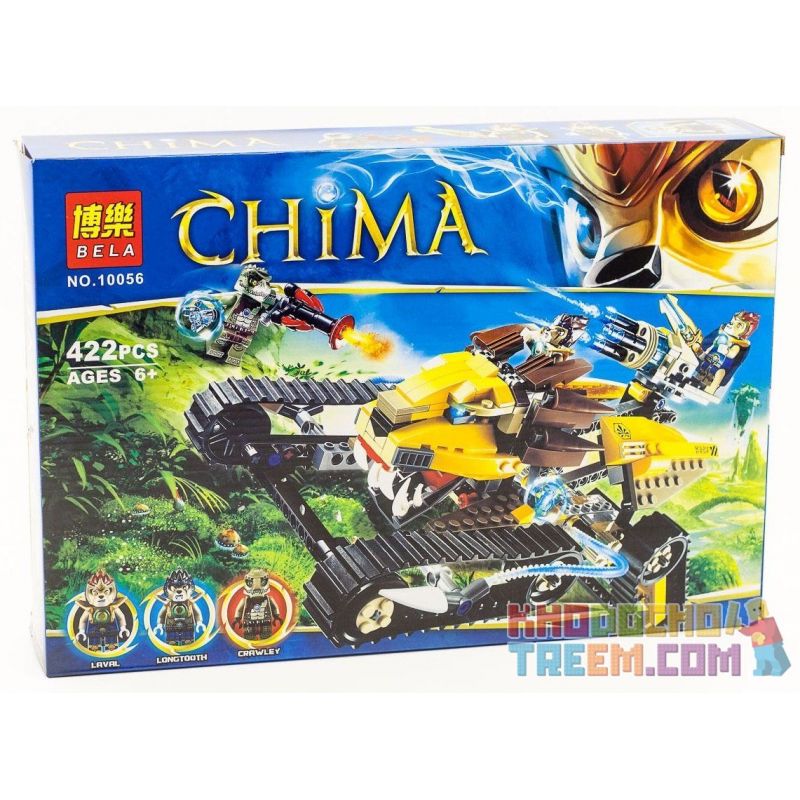 NOT Lego LAVAL'S ROYAL FIGHTER 70005 Bela 10056 Lari 10056 xếp lắp ráp ghép mô hình CHIẾN MÃ HOÀNG GIA CỦA LAVAL BINH Legends Of Chima Bộ Tộc Thú 417 khối