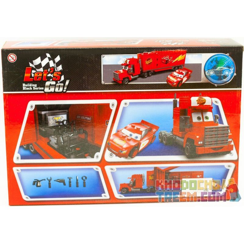 NOT Lego Cars 8486 Mack's Team Truck Cars Mike Lost , Bela 10017 Lari 10017  Xếp hình Xe Tải Của Mack giá sốc rẻ nhất