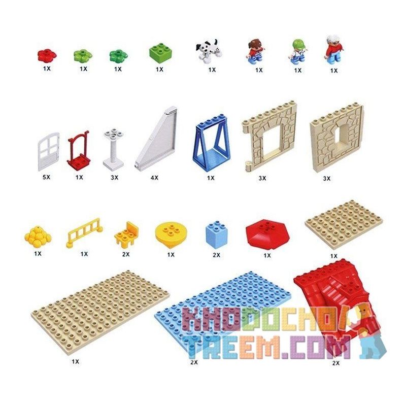 HYSTOYS HONGYUANSHENG AOLEDUOTOYS HG-1420 1420 HG1420 Xếp hình kiểu    Family House Nhà Bà Nội 42 khối HYSTOYS HONGYUANSHENG AOLEDUOTOYS HG-1420 1420 HG1420 Xếp hình kiểu    Family House Nhà Bà Nội 42 khối