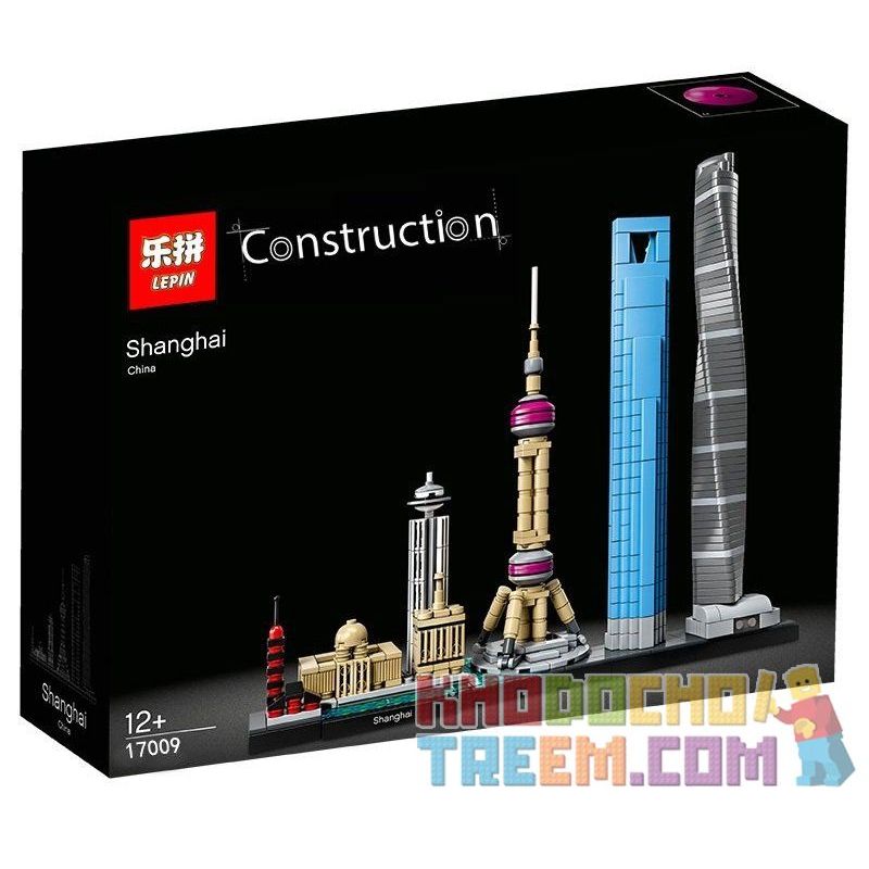 NOT Lego ARCHITECTURE SHANGHAI 21039 20018 G·M 85013 LEPIN 17009 xếp lắp ráp ghép mô hình KIẾN TRÚC THƯỢNG HẢI THƯỢNG HẢI Công Trình Kiến Trúc 597 khối