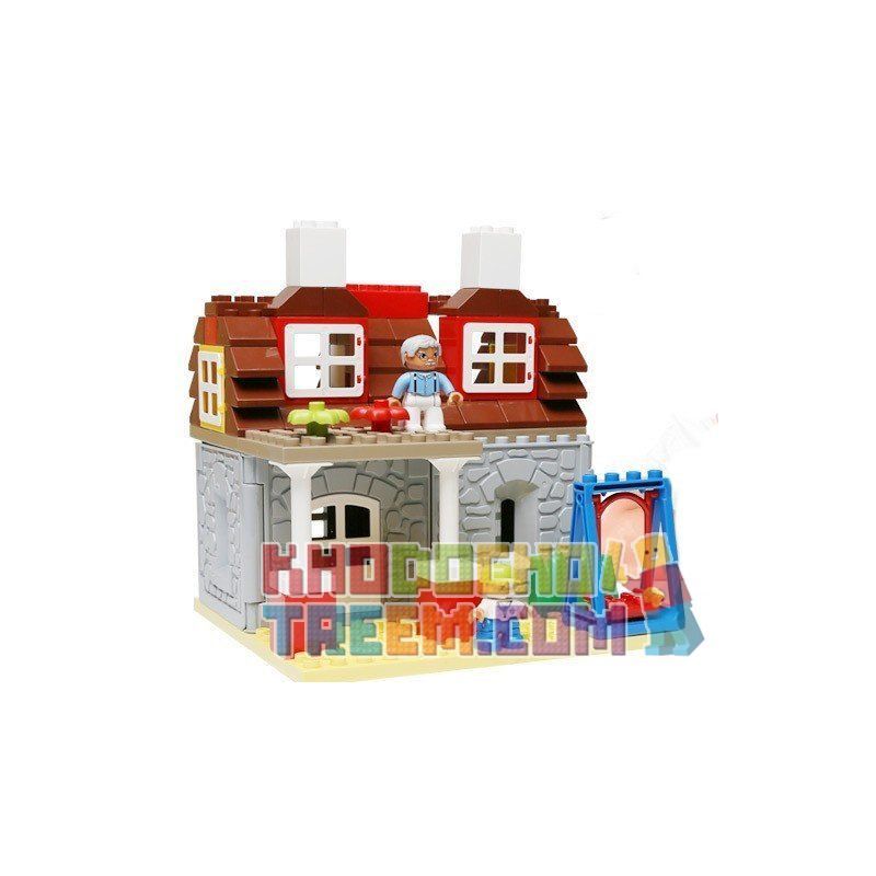 HYSTOYS HONGYUANSHENG AOLEDUOTOYS HG-1421 1421 HG1421 Xếp hình kiểu    Family House Nhà ông Ngoại 83 khối