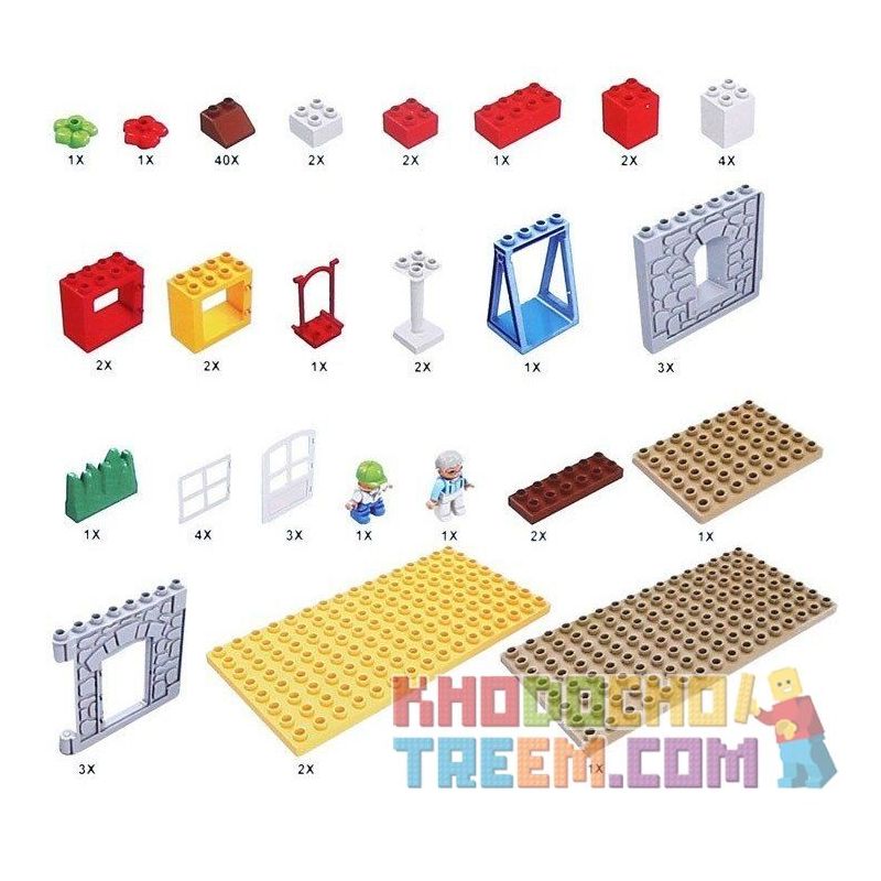 HYSTOYS HONGYUANSHENG AOLEDUOTOYS HG-1421 1421 HG1421 Xếp hình kiểu    Family House Nhà ông Ngoại 83 khối