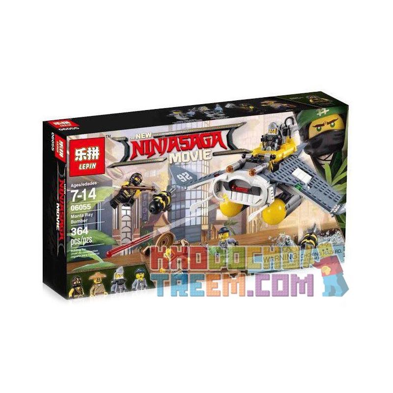NOT Lego MANTA RAY BOMBER 70609 Bela Lari 10716 LELE 31071 LEPIN 06055 SHENG YUAN/SY SY956 xếp lắp ráp ghép mô hình MÁY BAY THẢ BOM CỦA COLE NÉM MANTA RAY The Lego Ninjago Movie Ninja Lốc Xoáy 341 khối