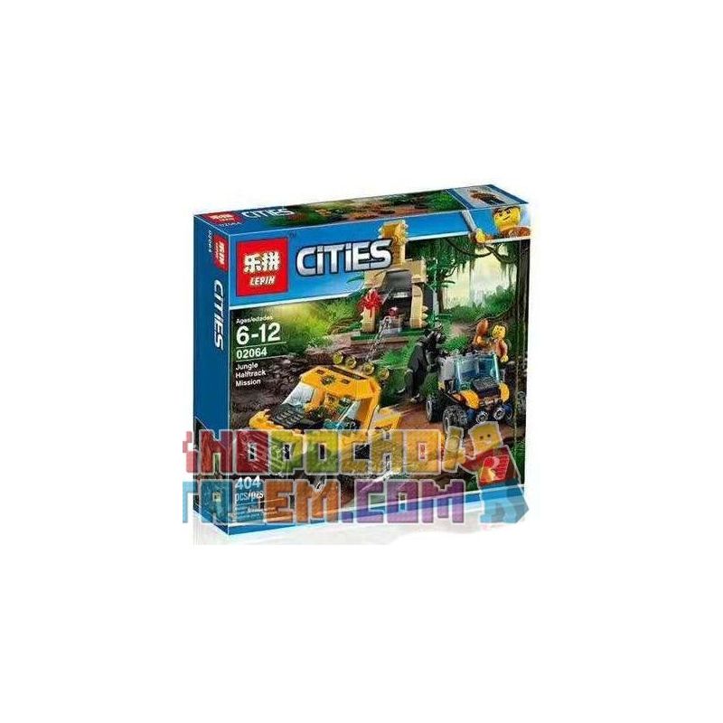 NOT Lego JUNGLE HALFTRACK MISSION 60159 Bela Lari 10710 LELE 39063 LEPIN 02064 QIZHILE 25004 xếp lắp ráp ghép mô hình XE TẢI BÁNH XÍCH VƯỢT RỪNG NHIỆM VỤ NỬA ĐƯỜNG City Thành Phố 378 khối