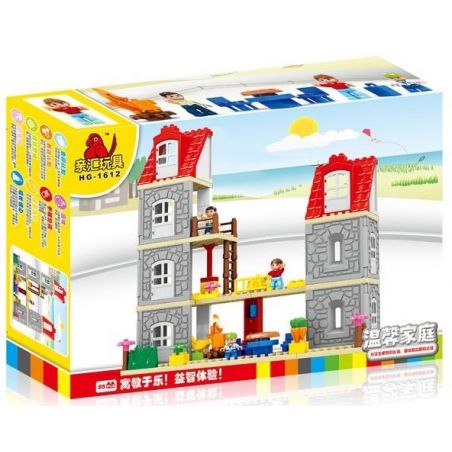 HYSTOYS HONGYUANSHENG AOLEDUOTOYS HG-1612 1612 HG1612 Xếp hình kiểu    Warm Family Gia đình ấm áp 85 khối