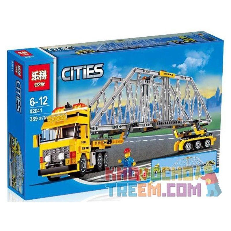 NOT Lego HEAVY LOADER 7900 LEPIN 02041 xếp lắp ráp ghép mô hình XE TẢI NẶNG MÀU VÀNG MÁY XÚC HẠNG City Thành Phố 347 khối