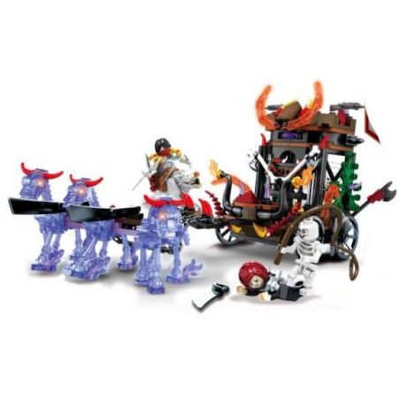 SEMBO WEKKI VIGGI SD3301 3301 non  CRISIS OF KRIS HORDE GLORY GHOST CARRIAGE bộ đồ chơi xếp lắp ráp ghép mô hình Chronicles Of The Ghostly Tribe GHOST TRIBES Bộ Tộc Ma 269 khối