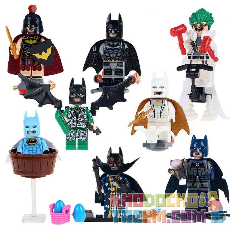 SHENG YUAN SY SY683 non Lego BATMAN VÀ TÊN HỀ ÁO CHOÀNG MÀU TÍA bộ đồ chơi xếp lắp ráp ghép mô hình Super Heroes BAT HERO Siêu Nhân Anh Hùng 164 khối