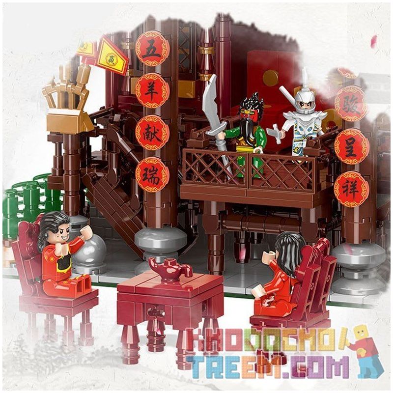 XINGBAO XB-01020 01020 XB01020 non  NHÀ HÁT CỔ TRUNG QUỐC bộ đồ chơi xếp lắp ráp ghép mô hình Chinatown CHINA TOWN CHINESE THEATER Khu Phố Tàu 3820 khối